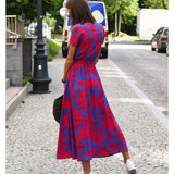 Amelie – Rochie Midi Florală Ajustabilă și Confortabilă