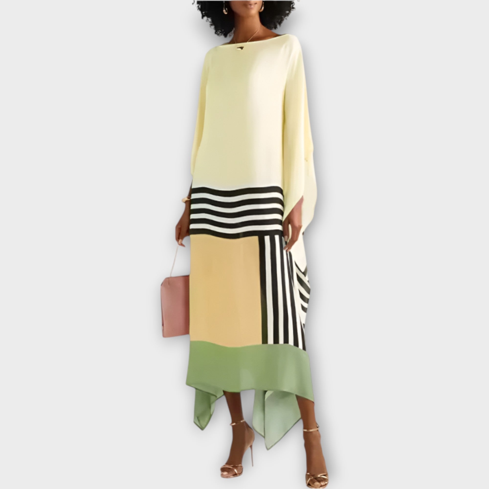 Kaftan cu Design Liniar