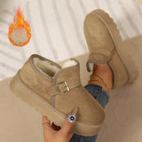 Aurora | Botine cu platformă din suede sintetic, cu căptușeală caldă și talpă antiderapantă