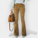 Pantaloni cu Talie Înaltă și Picioare Largi