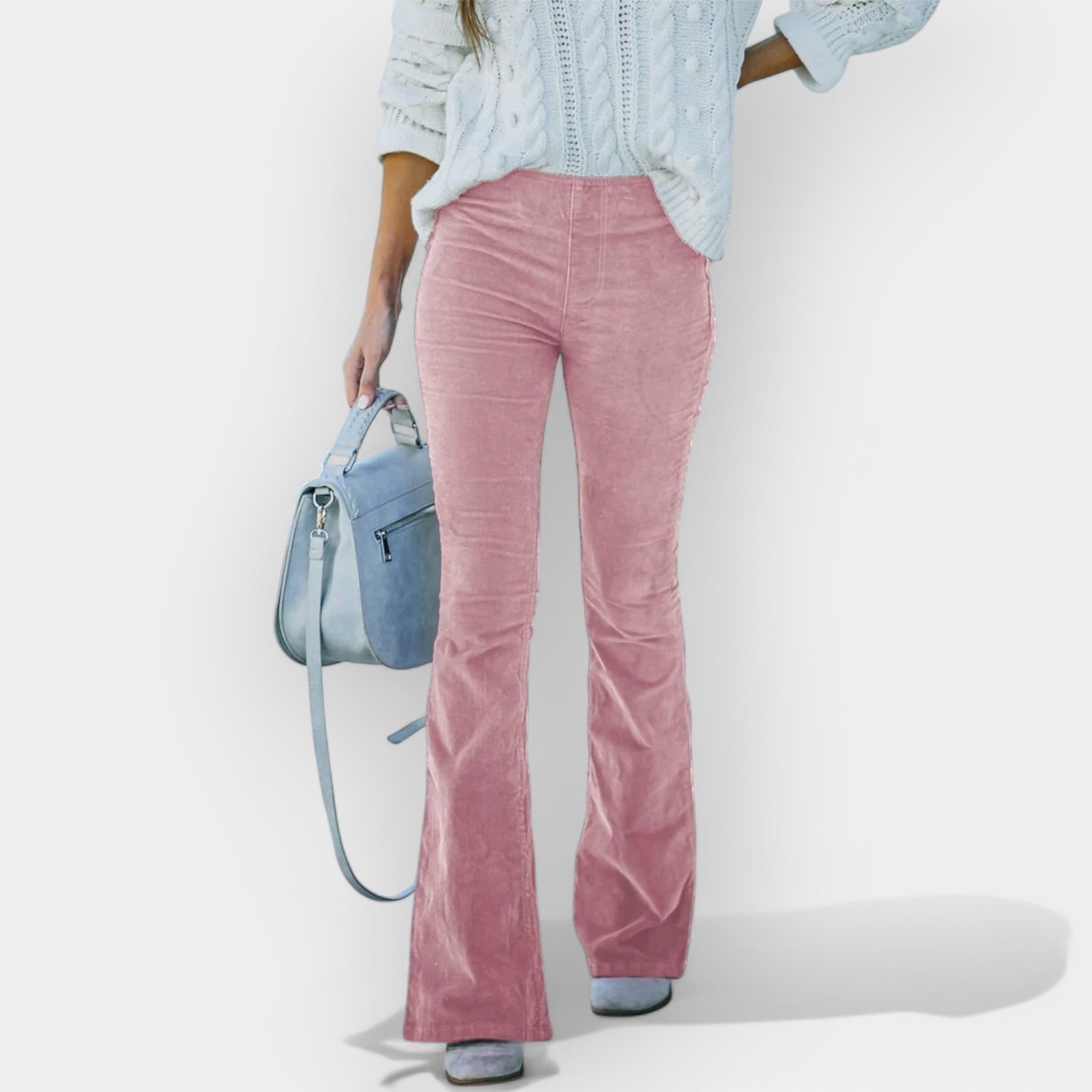 Pantaloni cu Talie Înaltă și Picioare Largi