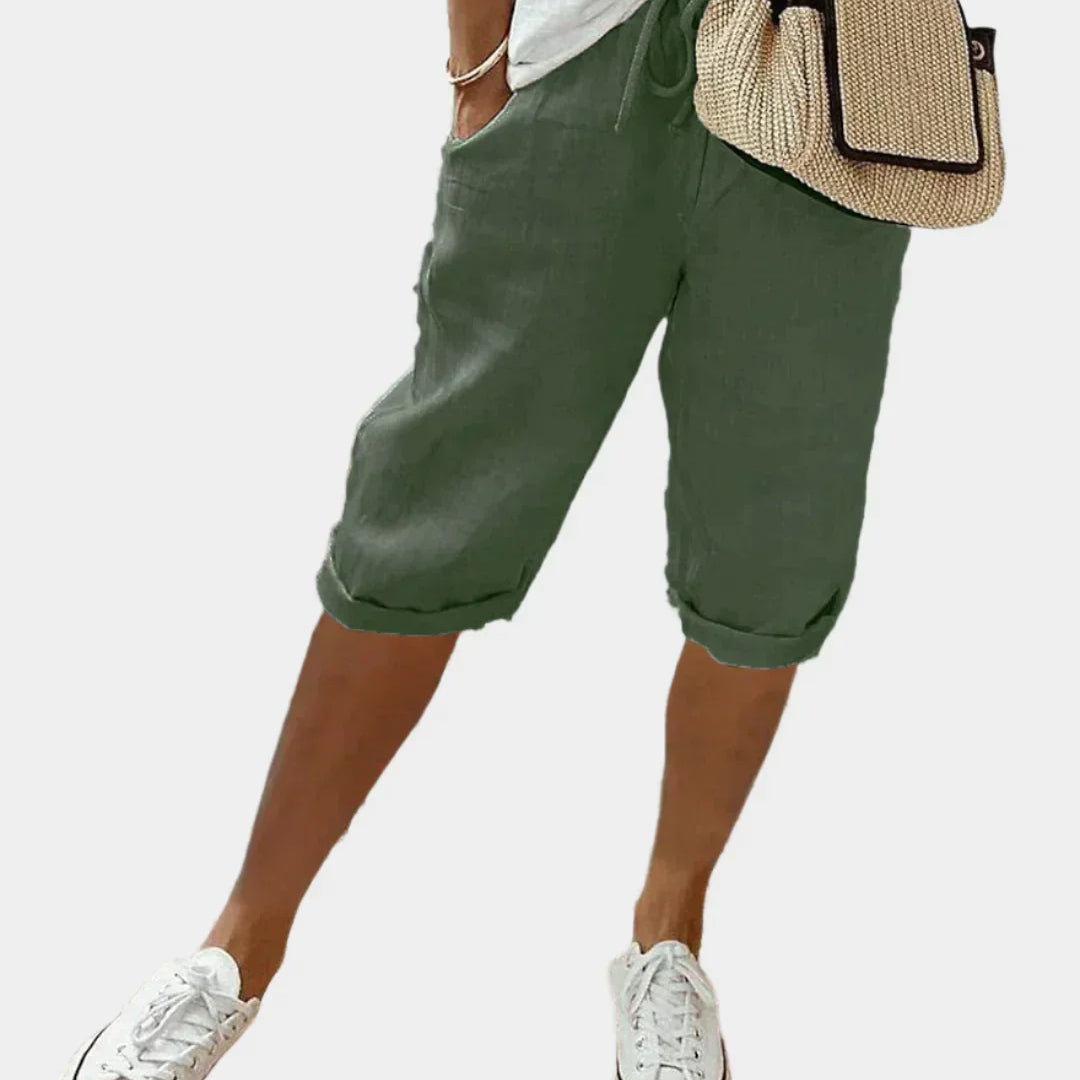 Pantaloni Eleganți din In pentru Femei