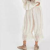 Pantaloni Boho cu Dantelă