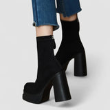 Olga – Botine cu stil modern și confort din velur