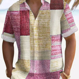 Cămașă elegantă în patchwork