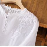 Kissina | Bluză din bumbac și in brodată