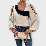 Scarlett - Bluză cu decolteu pătrat