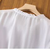 Kissina | Bluză din bumbac și in brodată