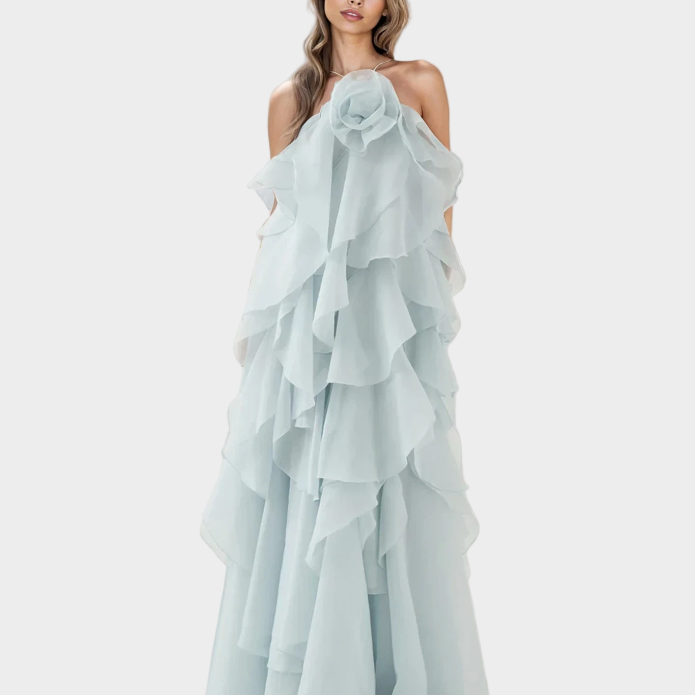 Rochie Maxi cu un Aer Romantic și Stil Aristocratic