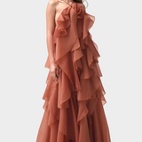 Rochie Maxi cu un Aer Romantic și Stil Aristocratic