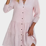 Rochie de Vară Cu Carouri Ușoară și Flattering