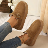 Aurora | Botine cu platformă din suede sintetic, cu căptușeală caldă și talpă antiderapantă