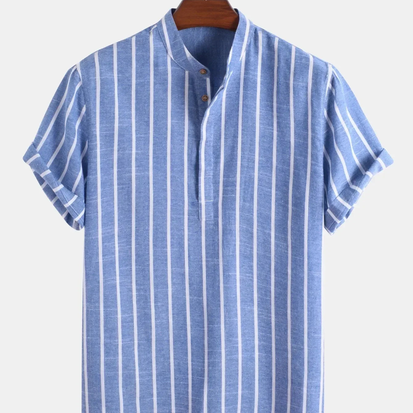 Cămașă elegantă cu mânecă scurtă în dungi