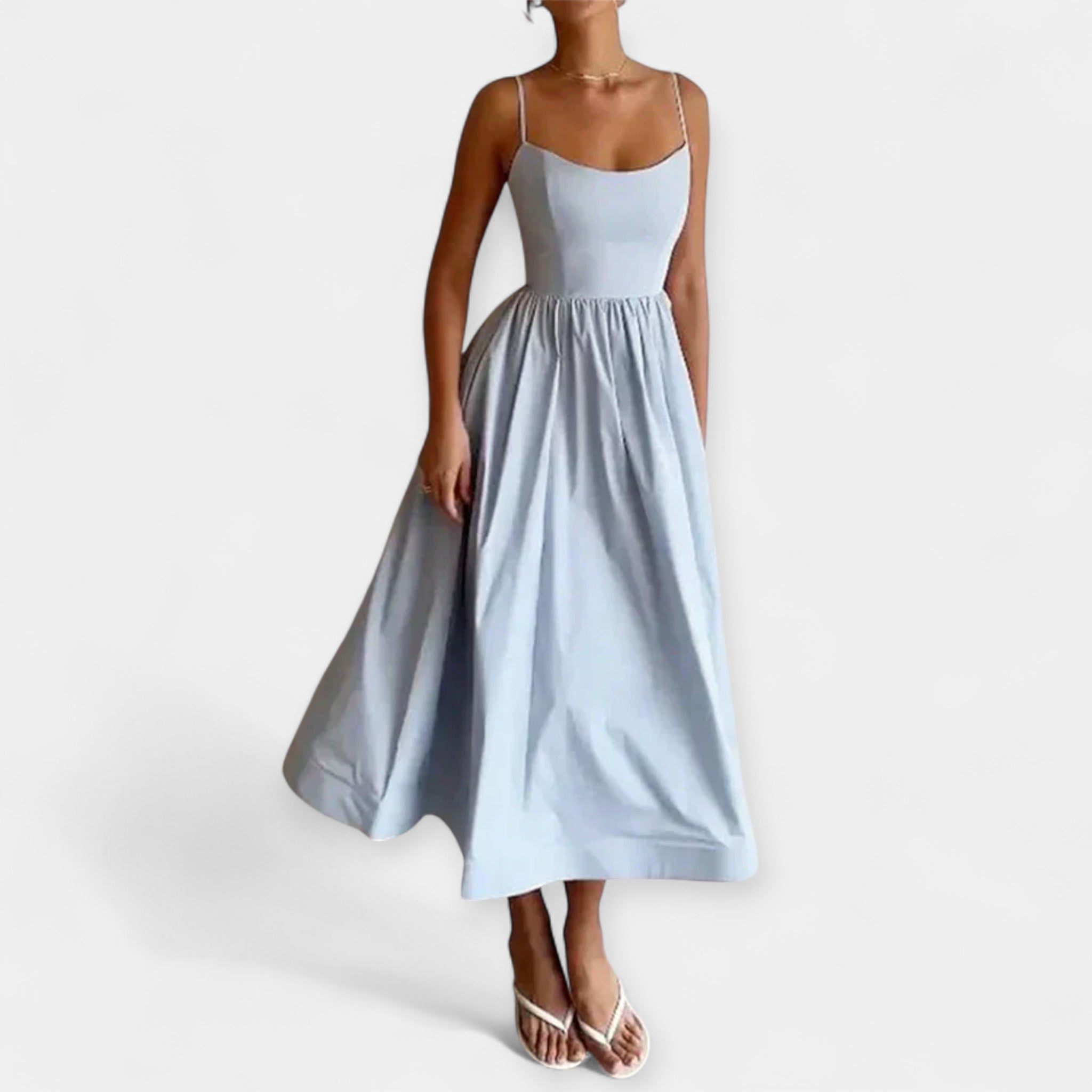 Rochie Mini cu Decolteu Rotund și Bretele