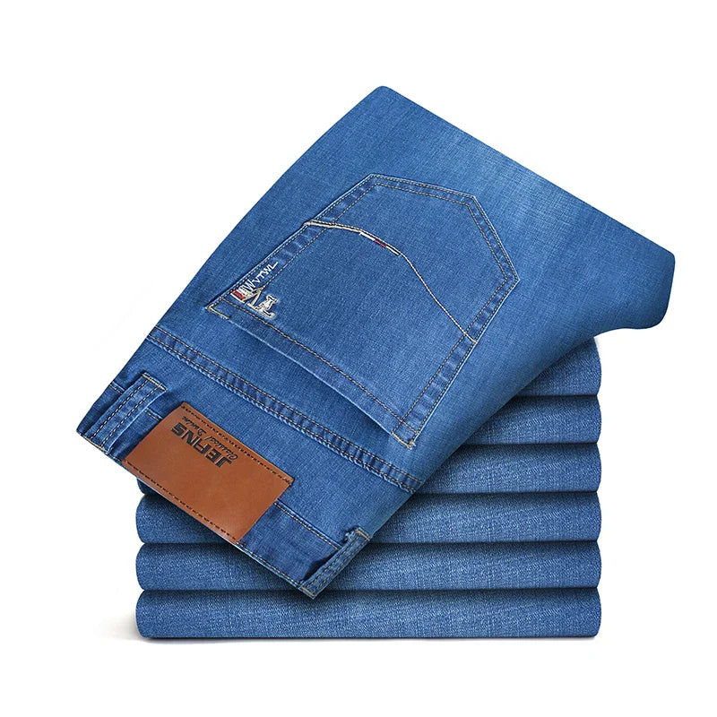 Pantaloni din denim casual drepți