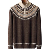 Pulover elegant cu fermoar din cașmir