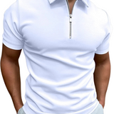 Cămașă polo cu fermoar