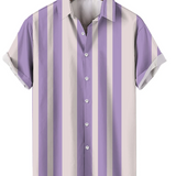 Cămașă de vară cu mânecă scurtă în dungi