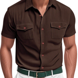 Cămașă elegantă din catifea pentru bărbați