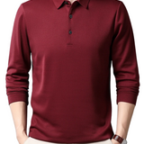 Cămașă polo elegantă cu mânecă lungă