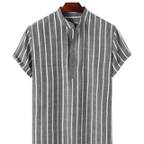 Cămașă elegantă cu mânecă scurtă în dungi