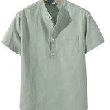 Cămașă din bumbac cu mânecă scurtă