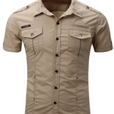 Cămașă cu mânecă scurtă din bumbac Cargo