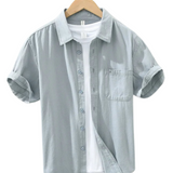 Cămașă de bumbac cu mânecă scurtă