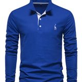 Cămașă polo casual cu mânecă lungă