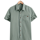 Cămașă casual din bumbac cu mânecă scurtă