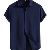 Cămașă cu mânecă scurtă din in și bumbac