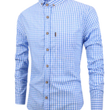 Cămașă elegantă din bumbac în carouri