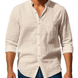 Cămașă de vară din bumbac/lin