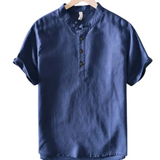 Cămașă cu mânecă scurtă din in de bumbac