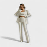 Selina – Conjunto Elegant de 3 Piese (Blazer, Top, Pantaloni)
