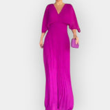 Rochie Elegantă Plisată cu Linie Stilată