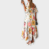 Rochie cu Mâneci Puff Eleganță Înfloritoare