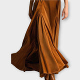 Rochie Maxi Vintage din Catifea cu Nasturi