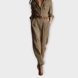 Salopetă cu Model Caro și Curea