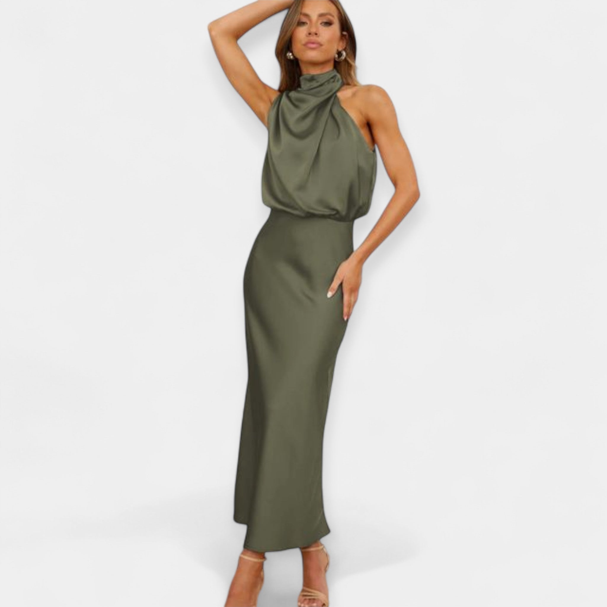 Rochie Maxi cu Design Off-Shoulder