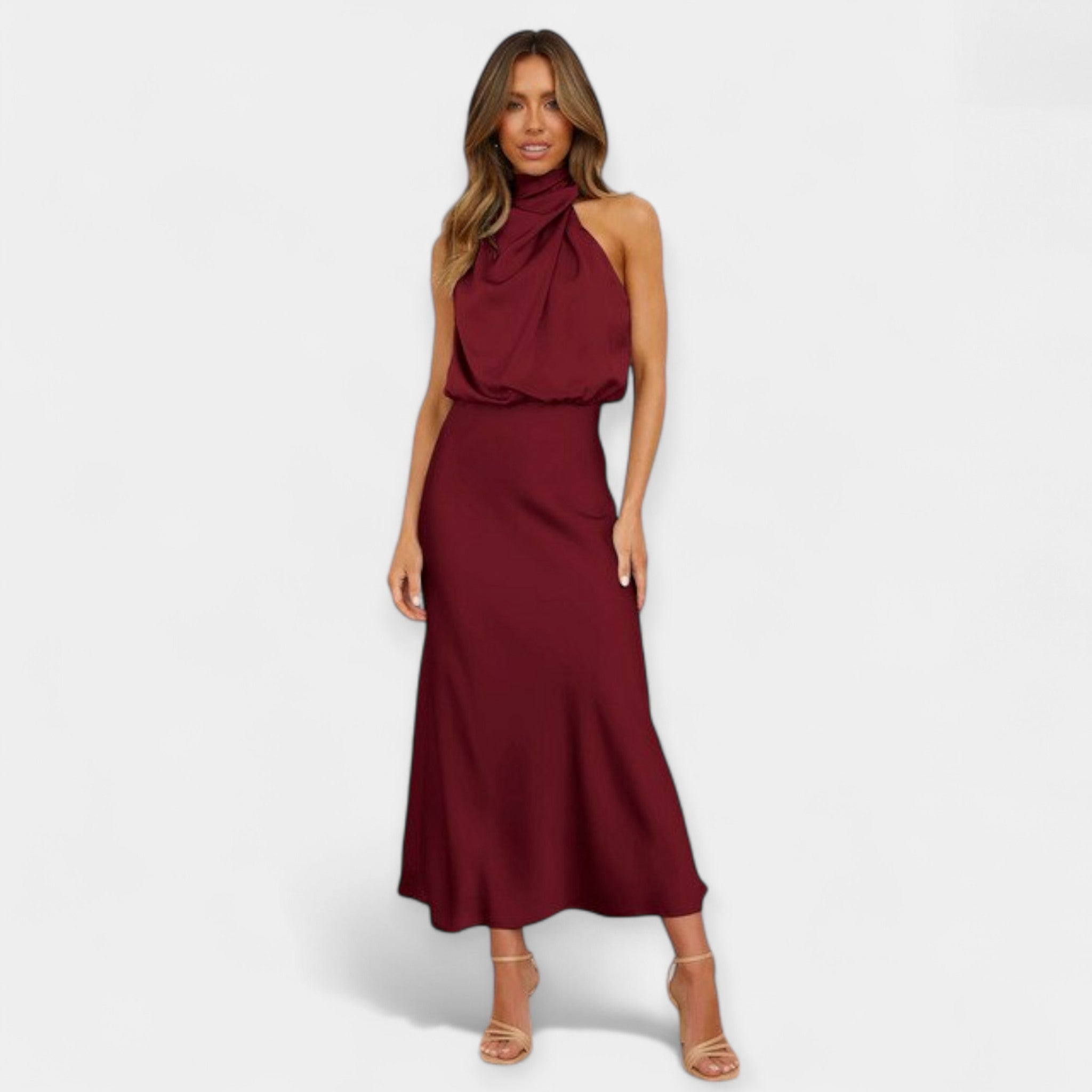 Rochie Maxi cu Design Off-Shoulder