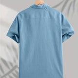 Cămașă casual din bumbac cu mânecă scurtă