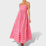 Isabel - Rochie lungă cu dungi