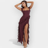 Rochie cu Fanta și Detalii Volante