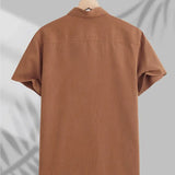 Cămașă casual din bumbac cu mânecă scurtă