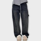 Jeans Relaxați cu Efect de Stropire