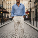 Pantaloni din in cu stil