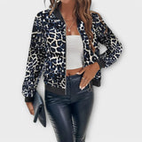 Raquel - Sacou Elegant cu Model de Leopar