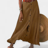 Fustă Lungă Semi Transparentă cu Deschidere