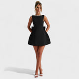 Carrie - Rochie mini cu panglică de perle